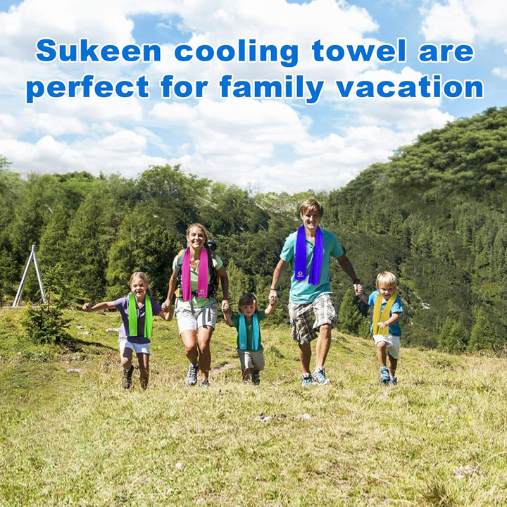 Sukeen Kühltuch Set, kühlendes Handtuch Kühltücher Hals, Handtuch kühlend, Cooling Towel, Kühltücher