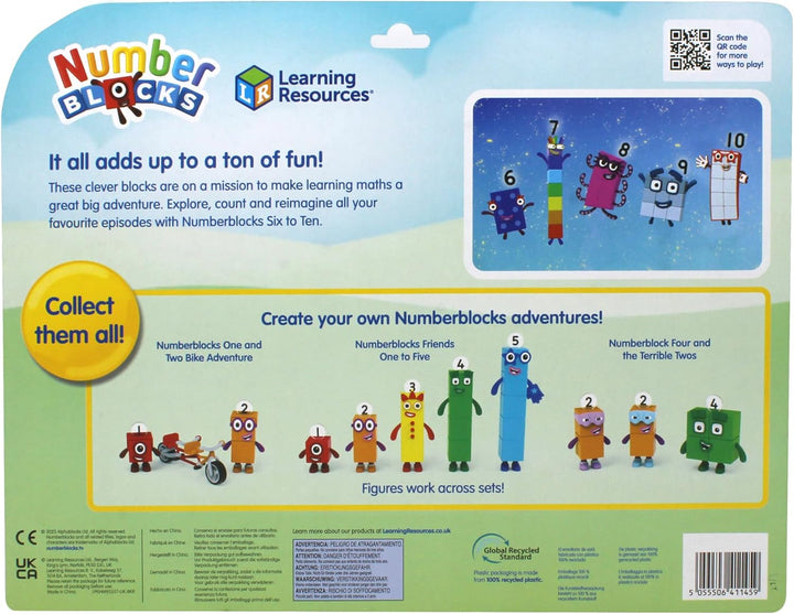 Learning Resources Numberblocks-Freunde Sechs bis Zehn, Spielfiguren, offizielle Sammelfiguren für K