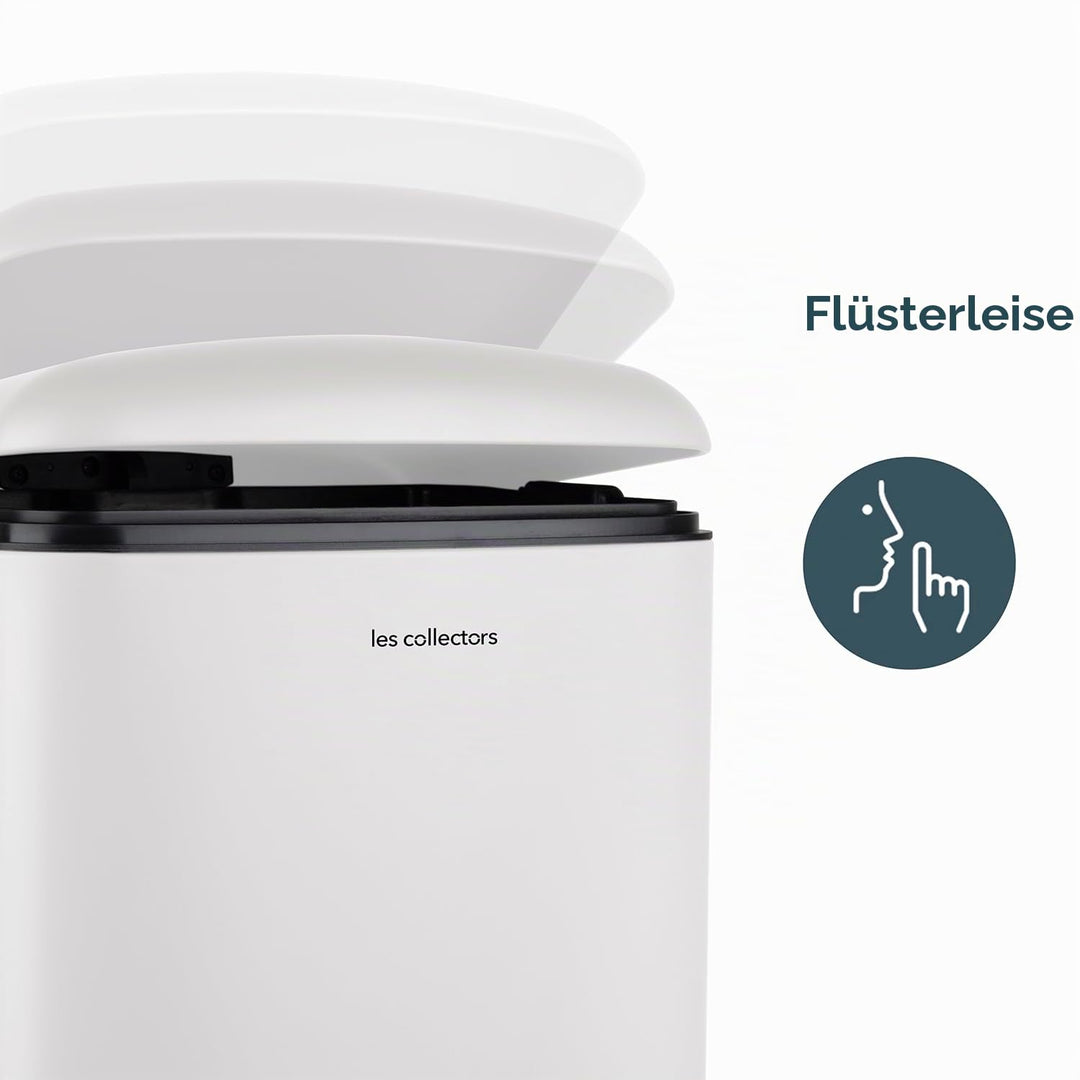 Les Collectors Mülleimer N°728, 30 L, passend für 30–50-Liter-Säcke, Küchen-Tretabfalleimer Edelstah