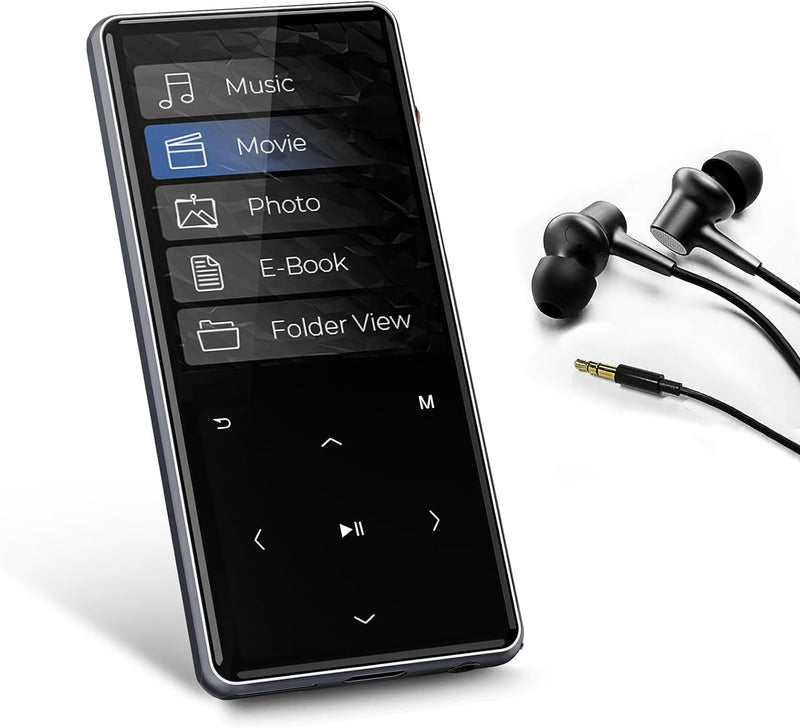 HIFI WALKER M7-128GB MP3 Player mit Bluetooth 5.0, 2,4 Zoll Touchscreen-Musikplayer mit Lautsprecher