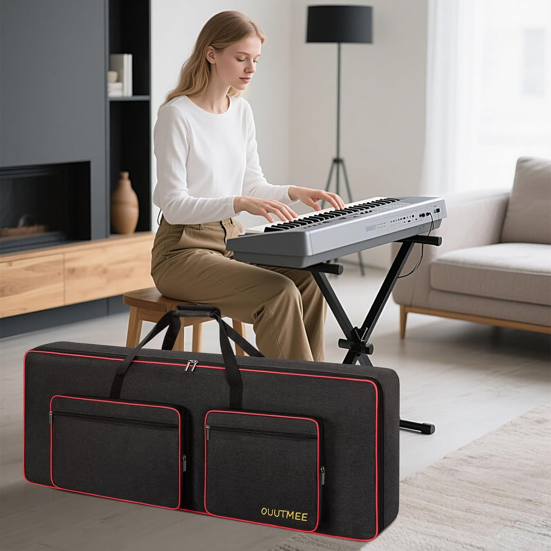 Keyboard-Tasche für 61/76/88 Noten, für E-Klaviere, 600D Oxford-Stoff mit 10 mm Startseite, Gigbag (