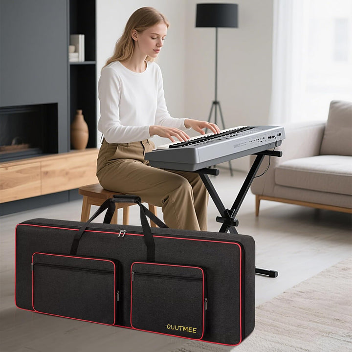 Keyboard-Tasche für 61/76/88 Noten, für E-Klaviere, 600D Oxford-Stoff mit 10 mm Startseite, Gigbag (