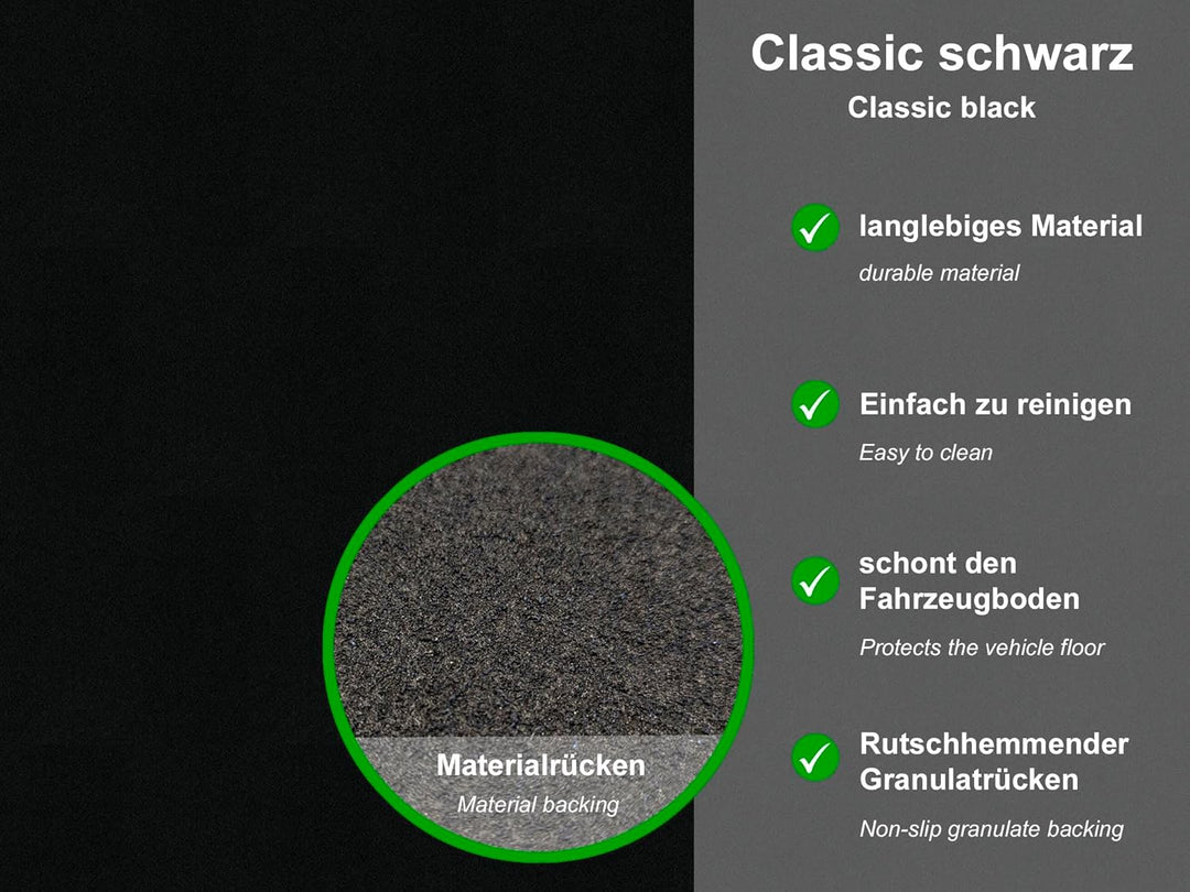 Fussmatten passend für FIAT Ducato Typ 250 alle Sitzvarianten (Baujahr 2006-2024), Classic schwarz |