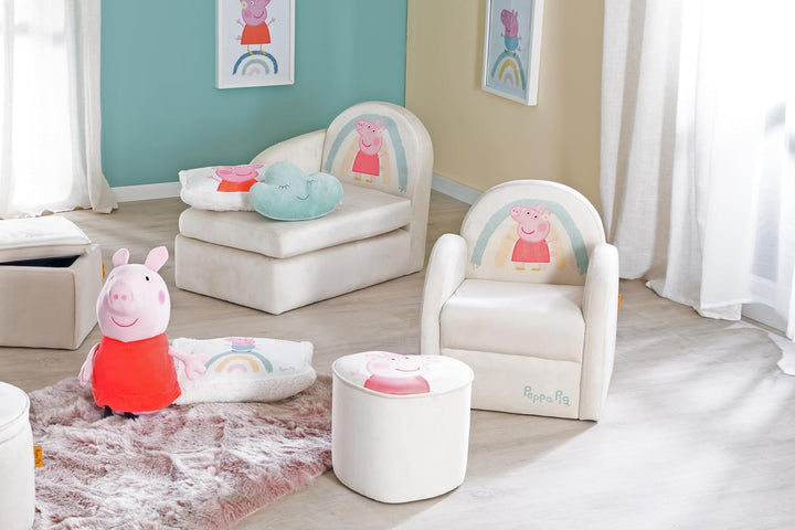roba Kindersessel im Peppa Pig Design - Sessel mit Armlehne für Jungen & Mädchen ab 18 Monaten - Bel