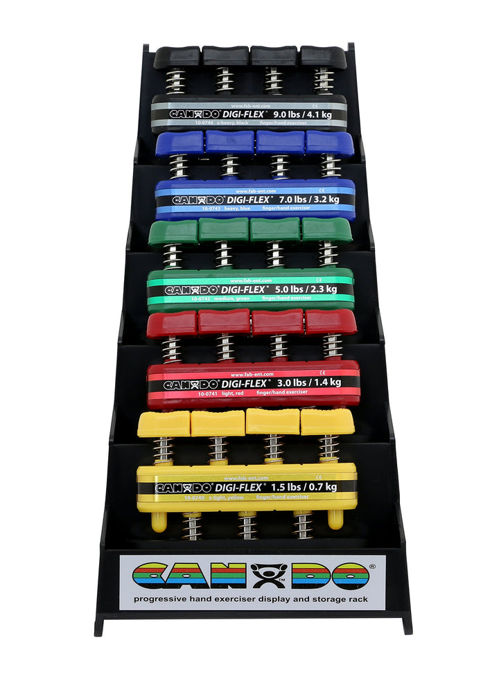 Cando® Digi-Flex® Handtrainer-Set, Fingergriff-Stärker, Set mit 5 Stück (1 pro Schwierigkeitsgrad –