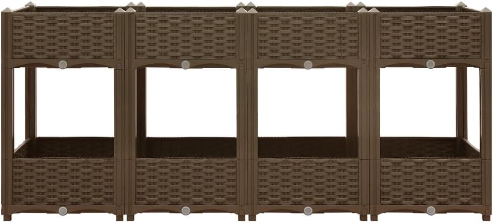 vidaXL Hochbeet Pflanzkasten Pflanzbeet Gemüsebeet Blumenbeet Blumenkasten Frühbeet Gartenbeet Blume