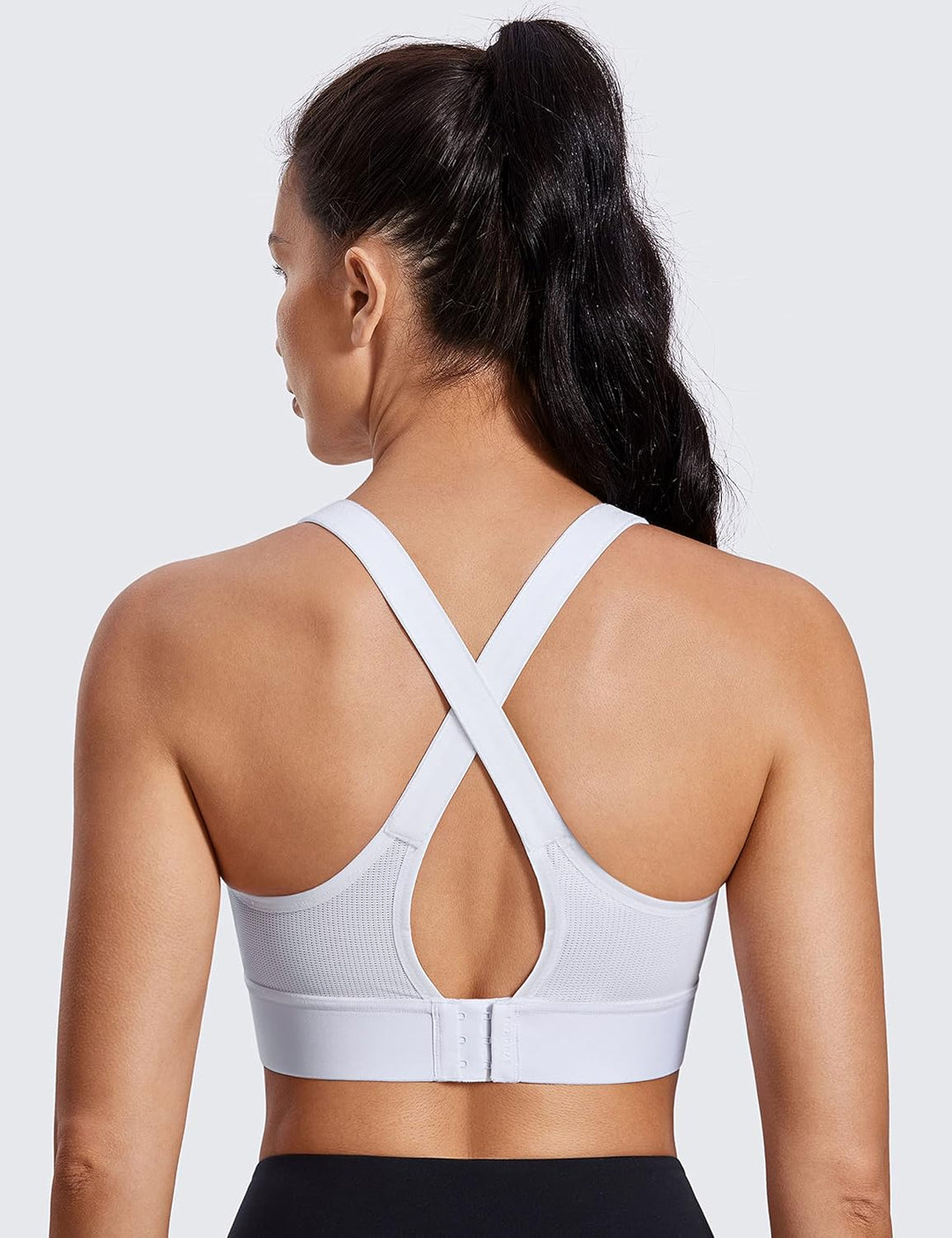 SYROKAN Sport BH Damen Starker Halt Ohne Bügel BHS mit Vorderverschluss Ggepolstert Bügellos Guter H