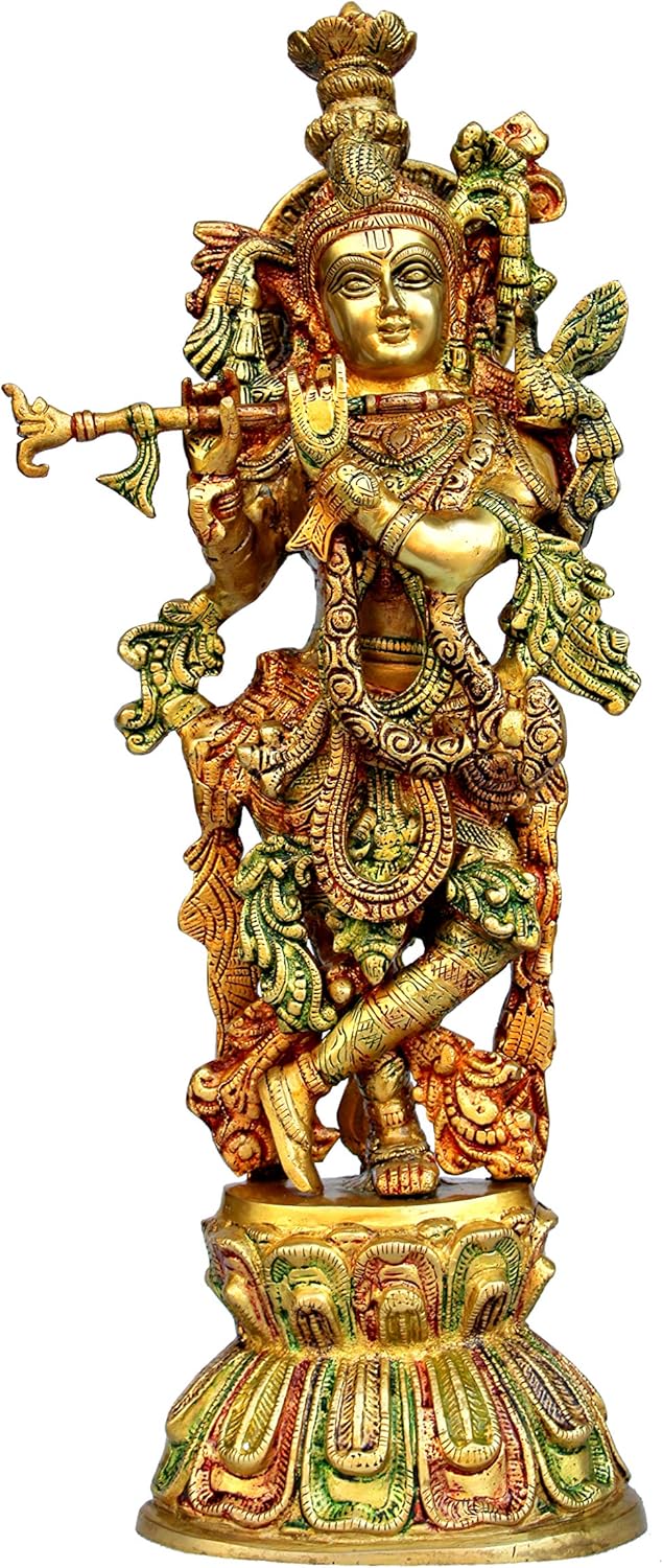 eSplanade Radha Krishna Kishan Murti Idol Statue Skulptur | Pooja Idols | Heimdekoration (45,7 cm),