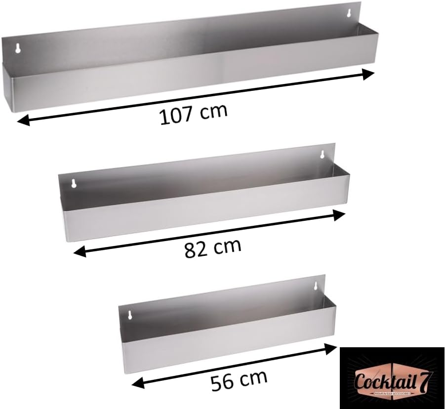Cocktail7 Speed Rail Flaschenhalterung Edelstahl 81cm Flaschenregal für 8 Flaschen Barzubehör