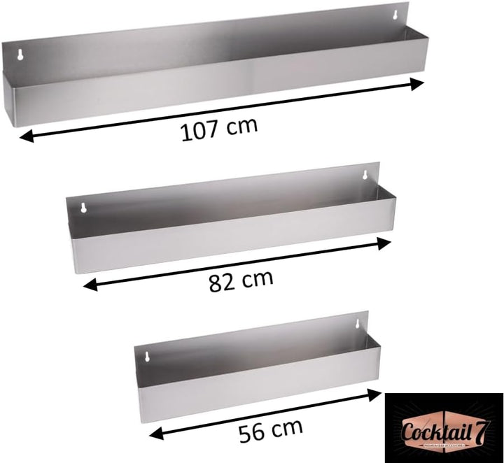 Cocktail7 Speed Rail Flaschenhalterung Edelstahl 81cm Flaschenregal für 8 Flaschen Barzubehör