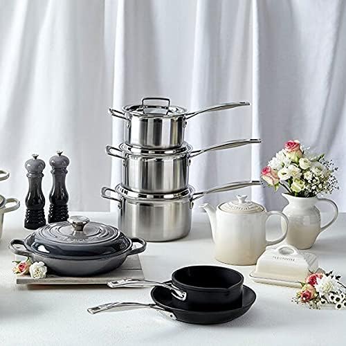 Le Creuset Hohe Kanne aus Steinzeug 1,3 Liter, Steinzeug, Meringue, 70703137160000 Garnet, Garnet