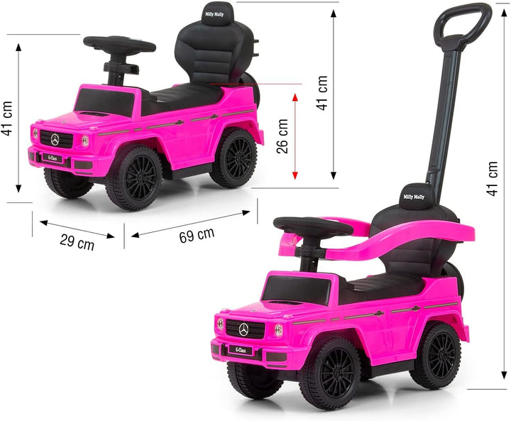 Rutscher mit Griff, Schieberollator, rosa Mercedes G350d White Milly Mally