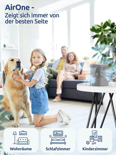 BonAura® AirOne Luftentfeuchter ohne Strom mit 360° Belüftung I Raumentfeuchter mit Ausgiesser & 680