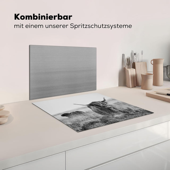 KitchenYeah© Herdabdeckplatte Einteilig Ceranfeld Abdeckplatte Küche Deko | 57x51 cm - Ceranfeldabde