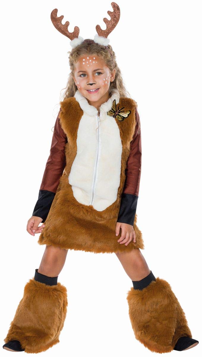 Mottoland Kinder Kostüm REH Rehkitz Rentier Feline Kleid braun Fasching Karneval (104), 104