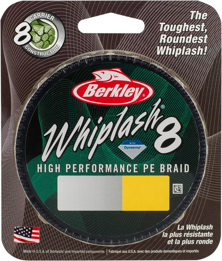 Berkley Whiplash 8 geflochtene Angelschnur – 100 % Dyneema 8-faches Geflecht für Salzwasser- und Süs
