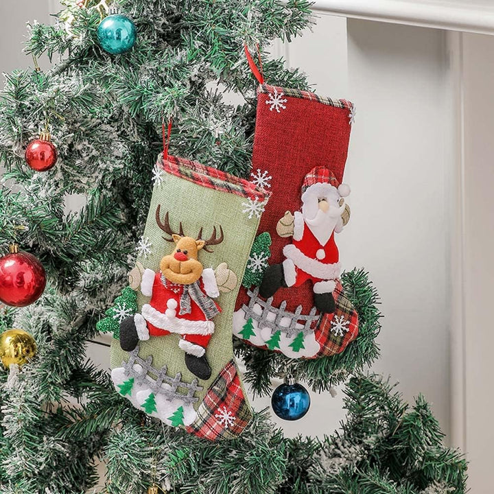 Nikolausstrumpf 31cm Gross 4er Set Weihnachtsstrumpf Nikolausstiefel Weihnachtssocken Kamin Christma