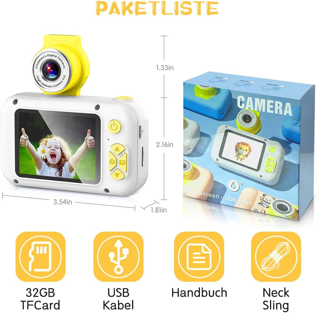 KinderKamera,ARNSSIEN Kinder Kamera,Selfie,Geschenk für3 4 5 6 7 8 9 10Jahre Mädchen und Junge,2.4in