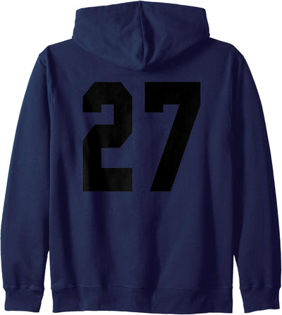 # 27 Team Sports Trikot vorne & hinten Number Player Fan Kapuzenjacke