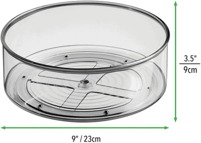 mDesign 4er Set Lazy Susan Ordnungssystem für den Schreibtisch – praktischer Schreibtischorganizer m