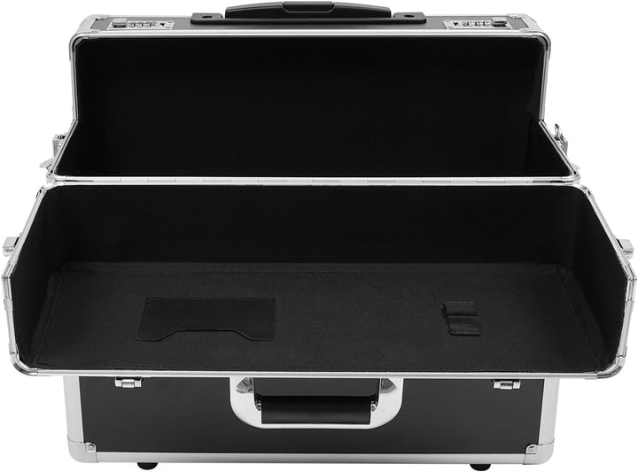 Rollbarer Aktenkoffer, Aluminiumlegierung Abschliessbarer Aktenkoffer, rollbare Aktenbox mit Telesko