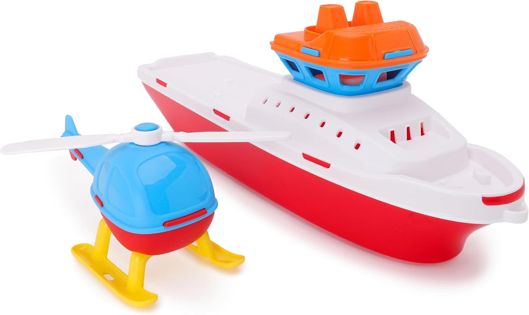 Toyland® 42 cm (17 Zoll) farbenfroher Hubschrauber-Schlepper mit Hubschrauber im Lieferumfang enthal