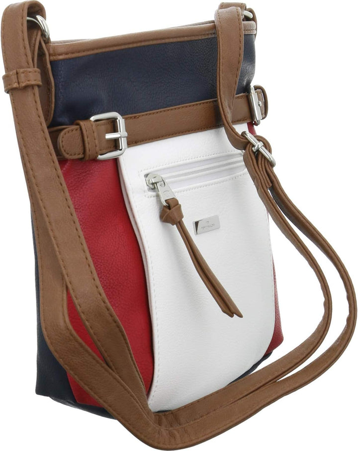 TOM TAILOR bags Juna Damen Umhängetasche Crossbody Bag Klein 26 x 7,5 x 24 Mixed Maritim, 26 x 7,5 x