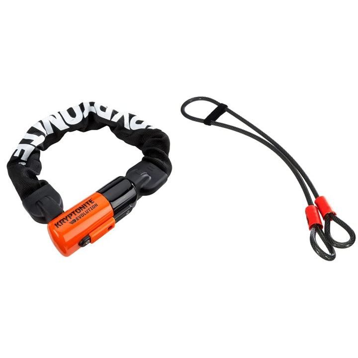 Kryptonite 792 Kabelschloss Evolution series 4 Integrated Chain 1055 mini, 3500319, Schwarz & Schlau