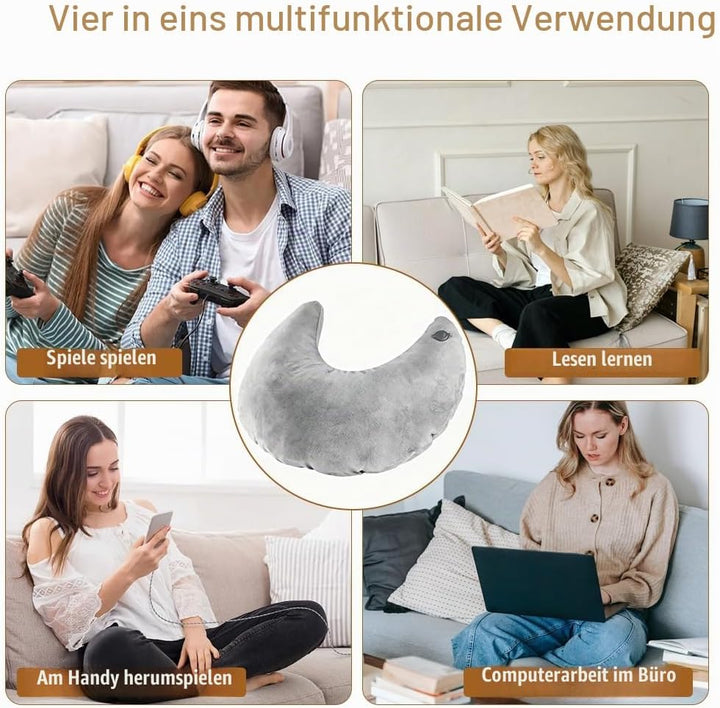 Gaming Kissen Lesekissen, Ergonomic Aufblasbares Armstützkissen für Lange Gaming-Sessions, Häkelkiss