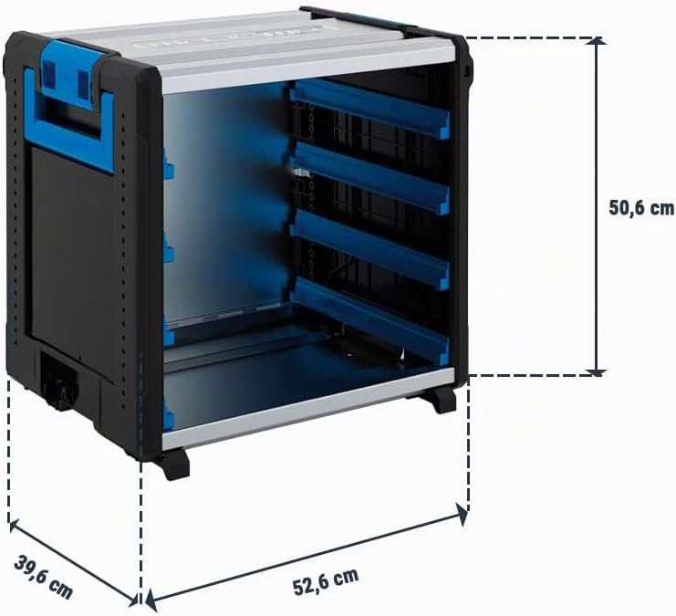 Sortimo WorkMo Modul – 8 Kofferschienen für T-BOXX &amp; Metallkoffer – Modularer Werkstattwagen, kombin