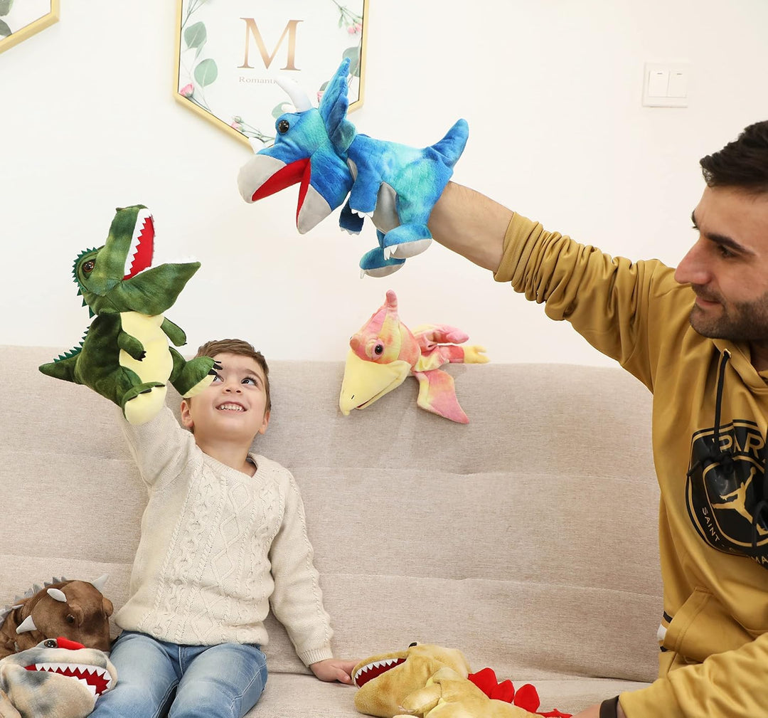 Dinosaurier Handpuppen Dinosaurier Spielzeug, Dinosaurier Puppen für Kinder, Dinosaurier Kuscheltier