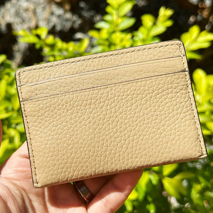 Michael Kors Reed Grosse Kartenhalter Wallet MK Signature Logo Leder, CAMEL, Kartenhalter, Camel