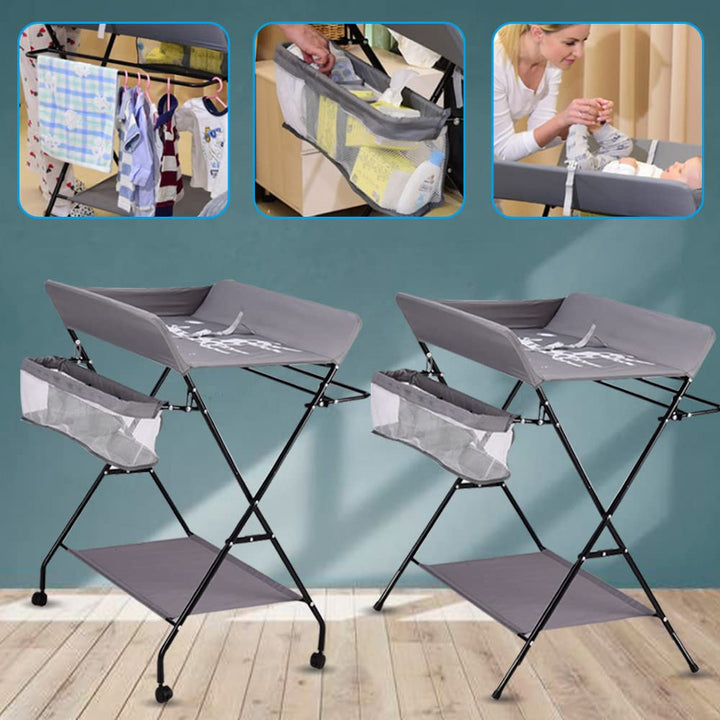 Baby Wickelkombi Mobiler Bade-Wickeltisch faltbar,klappbare Wickelkommode mobiler,Wickeltisch mit Wi
