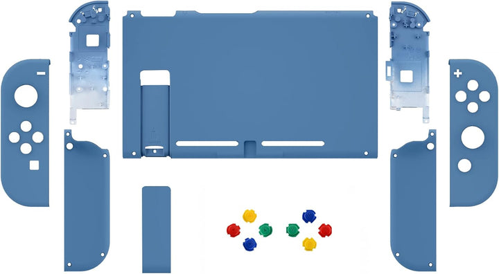 eXtremeRate Hülle Case für Nintendo Switch Joycon/Konsole, Rückgehäuse&Kickstand für Switch Console,