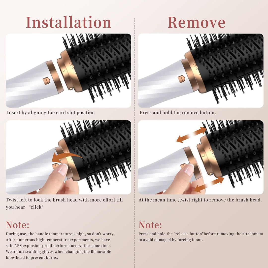Hair Styler OKWRAP Airstyler set 6 In 1 Mit Rundbürstenföhn Haarstyler Warmluftbürste Thermal Brush