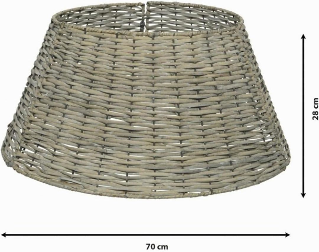 Weihnachtsbaumrock aus Weide 70x28cm - für Bäume bis 240 cm 1 Stück - Abdeckung Weihnachtsbaumstände