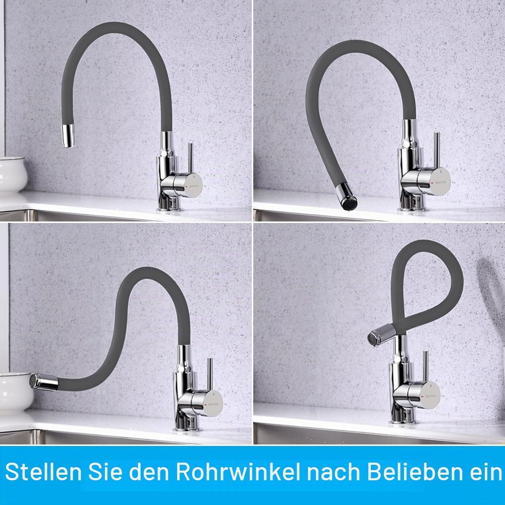 GRIFEMA GRIFERÍA DE COCINA-G4002-9 | Küchenarmatur - Wasserhahn Küche mit Flexibler Auslauf, Hoher A