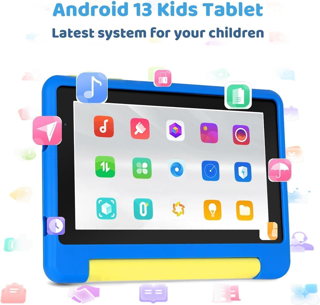 7 Zoll Kinder Tablet mit Hülle, Android Tablet für Kinder, 8GB+64GB(128GB TF Expand), 1024x600 HD Di
