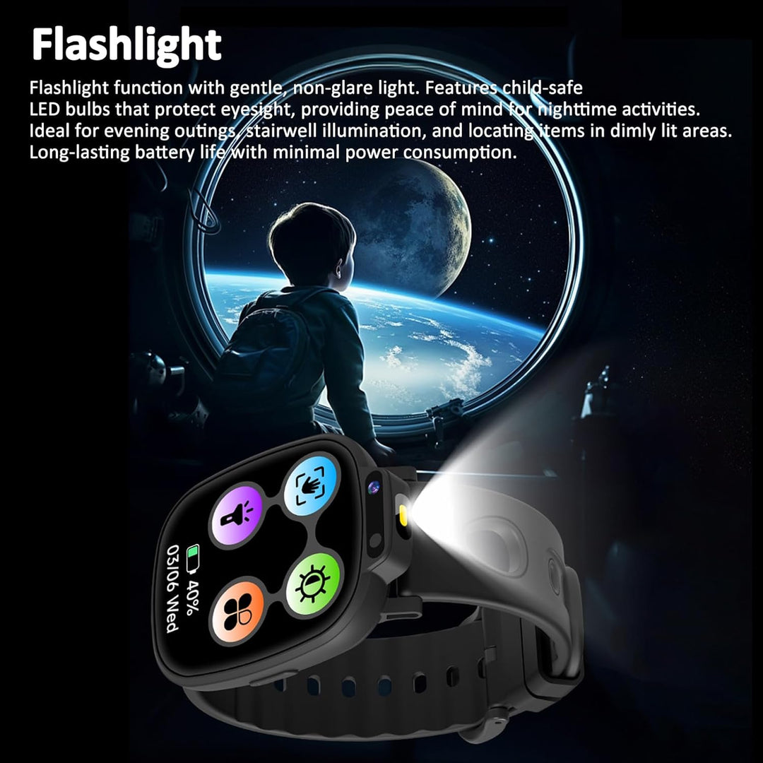 Smartwatch Kinder für Mädchen Jungen Geschenk mit 1,9" Gesicht 18 Spiel, Smart Watch Geburtstag Gesc
