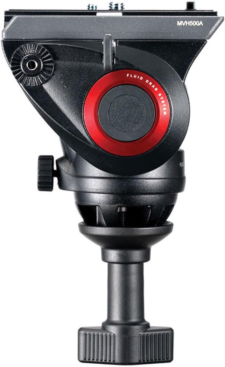 Manfrotto MVK500AM, leichtes Fluid-Videosystem mit integriertem Kopf, professionelles Stativ, kompat