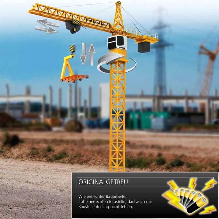 JAMARA Liebherr Turmdrehkran Baustellenfahrzeug 1:20 ferngesteuert 2,4 GHz offiziell lizenziert (Lie