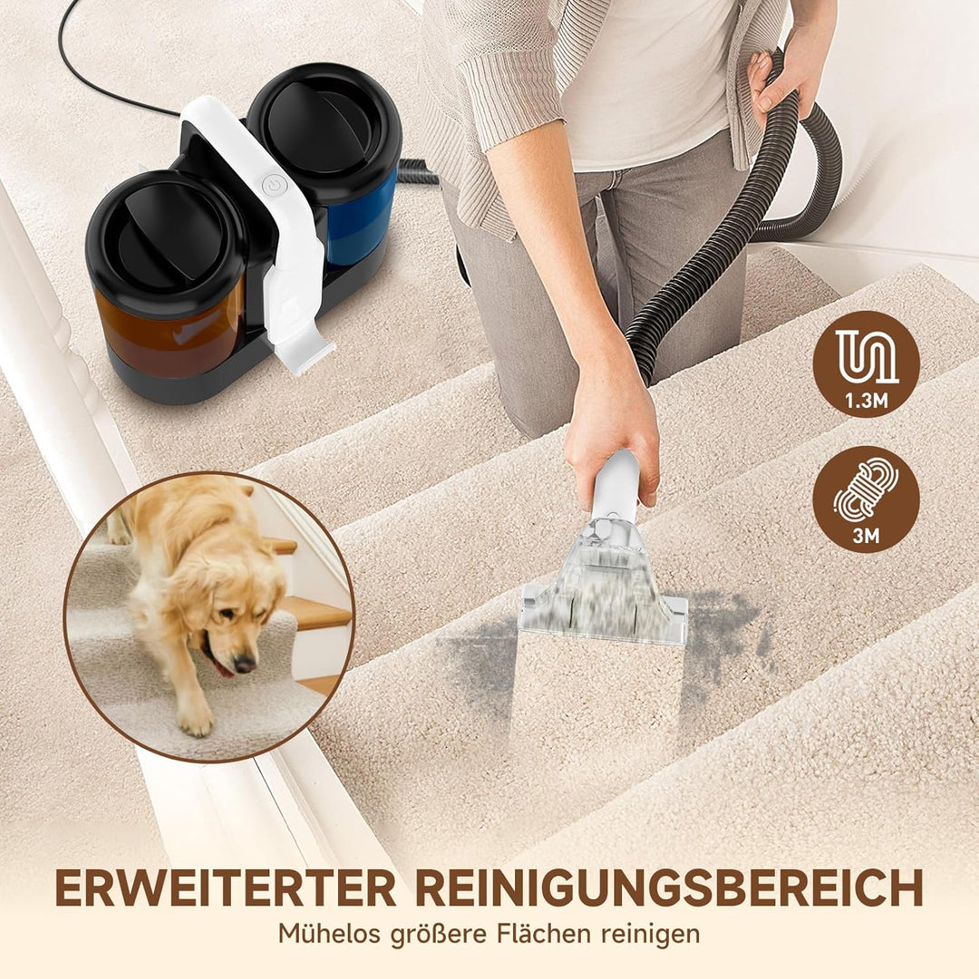 Polsterreiniger Gerät, 17Kpa Pro Power | Teppichreiniger Waschsauger mit Reinigungsmittel | 600W Nas