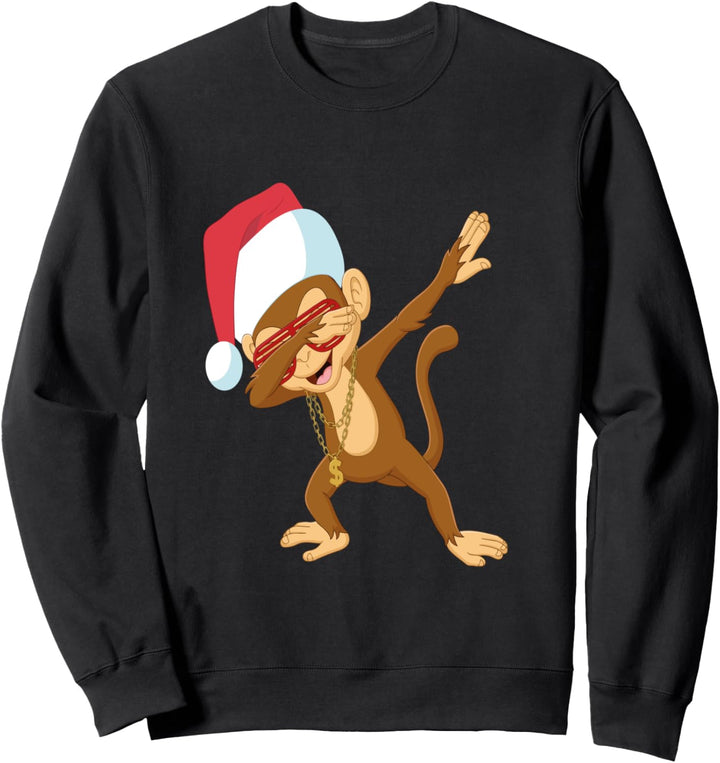 cooles Weihnachtsoutfit Affe Weihnachtsfeier dabbing Monkey Sweatshirt