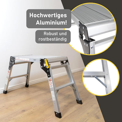 LEMODO Arbeitsplattform | Arbeitsbühne mit Antirutsch-Oberfläche 51 x 30 cm | Laufbühne bis zu 150 k