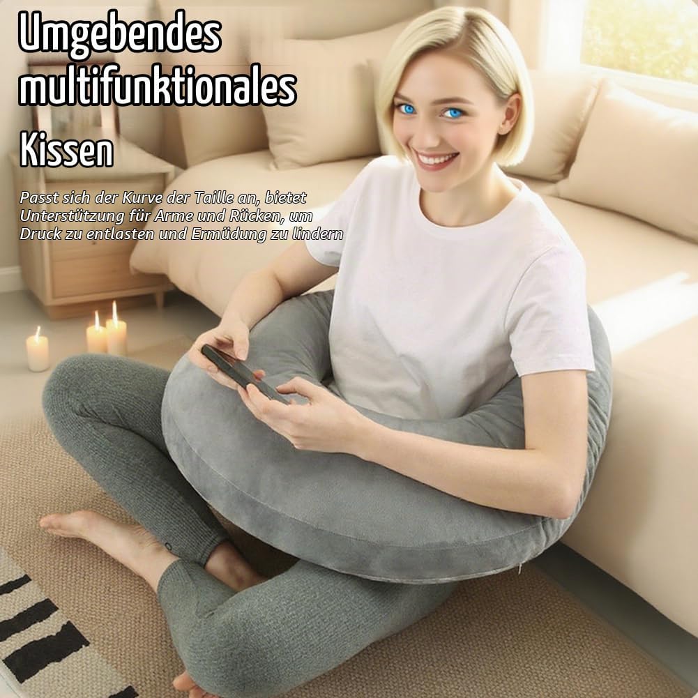Ergonomisches Crealis-Kissen, Häkelkissen Stützkissen, Lese-Gaming-Kissen für Bett Erwachsene Kinder