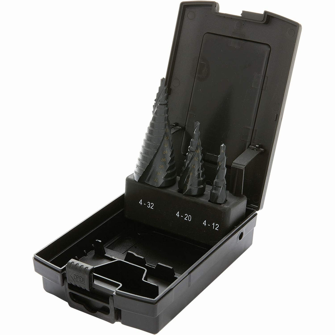Proteco-Werkzeug® HSS Titan TIN TiALN Profi Stufenbohrer Set Edelstahl Konusbohrer Schälbohrer Metal