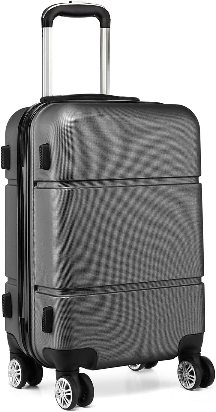 KONO Reisekoffer Handgepäck Koffer mit Rollen Hartschale Trolley 55x38x22cm 33 Liter Leichtgewicht A