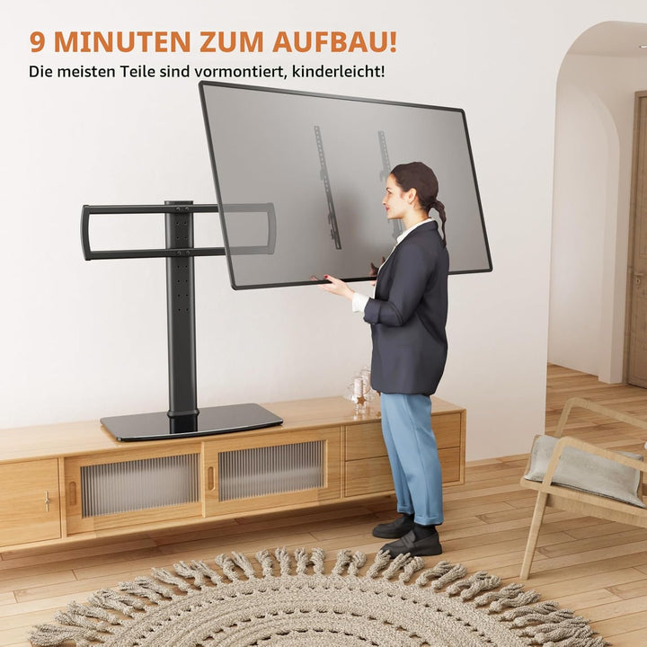 TV Standfuss Universal Höhenverstellbar Ständer Halterung Fernsehständer 40''-86'' LCD LED Flachbild