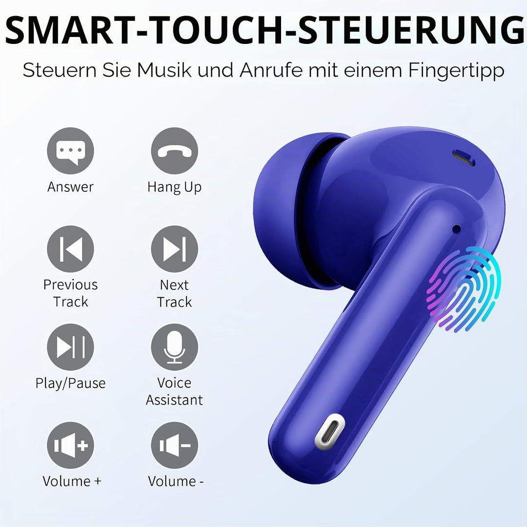 Btootos Bluetooth Kopfhörer, Kopfhörer Kabellos Bluetooth 5.4 Sport In Ear Kopfhörer mit 4 Mikrofon,
