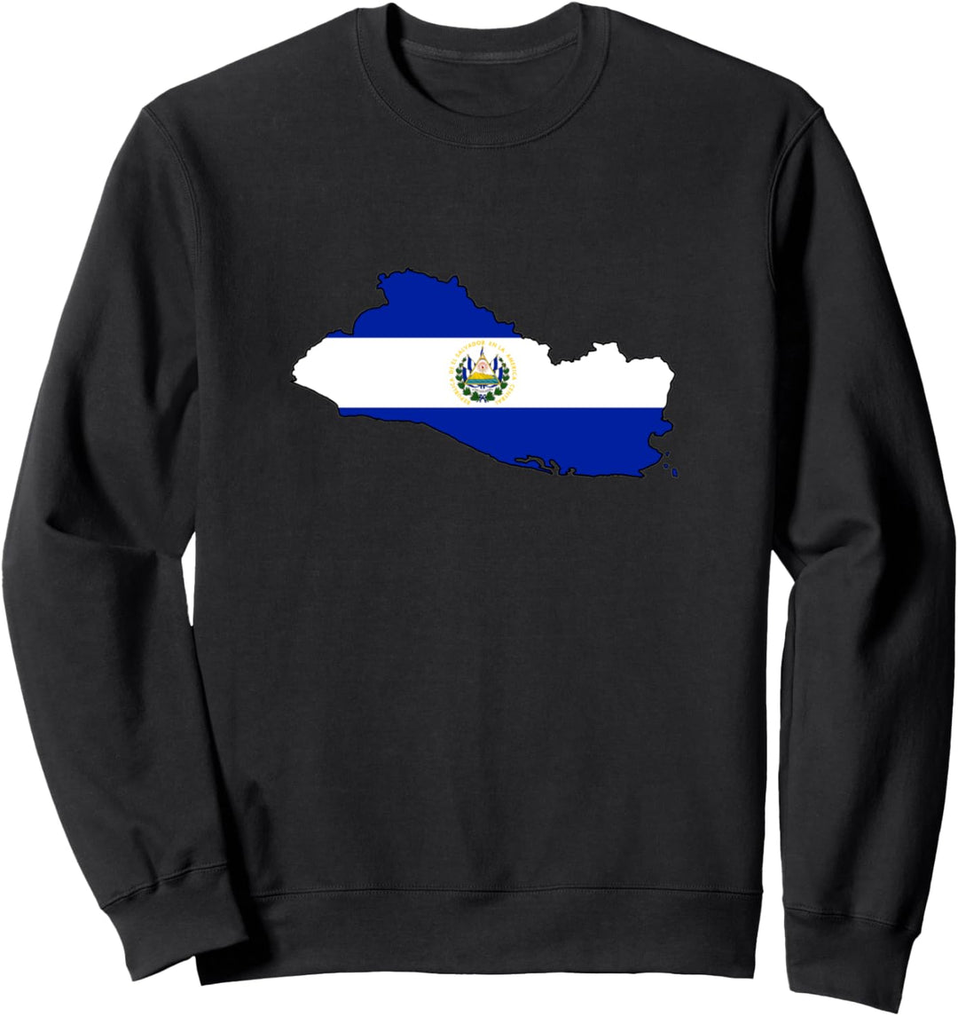 Umriss des Landes El Salvador auf der Flagge Sweatshirt